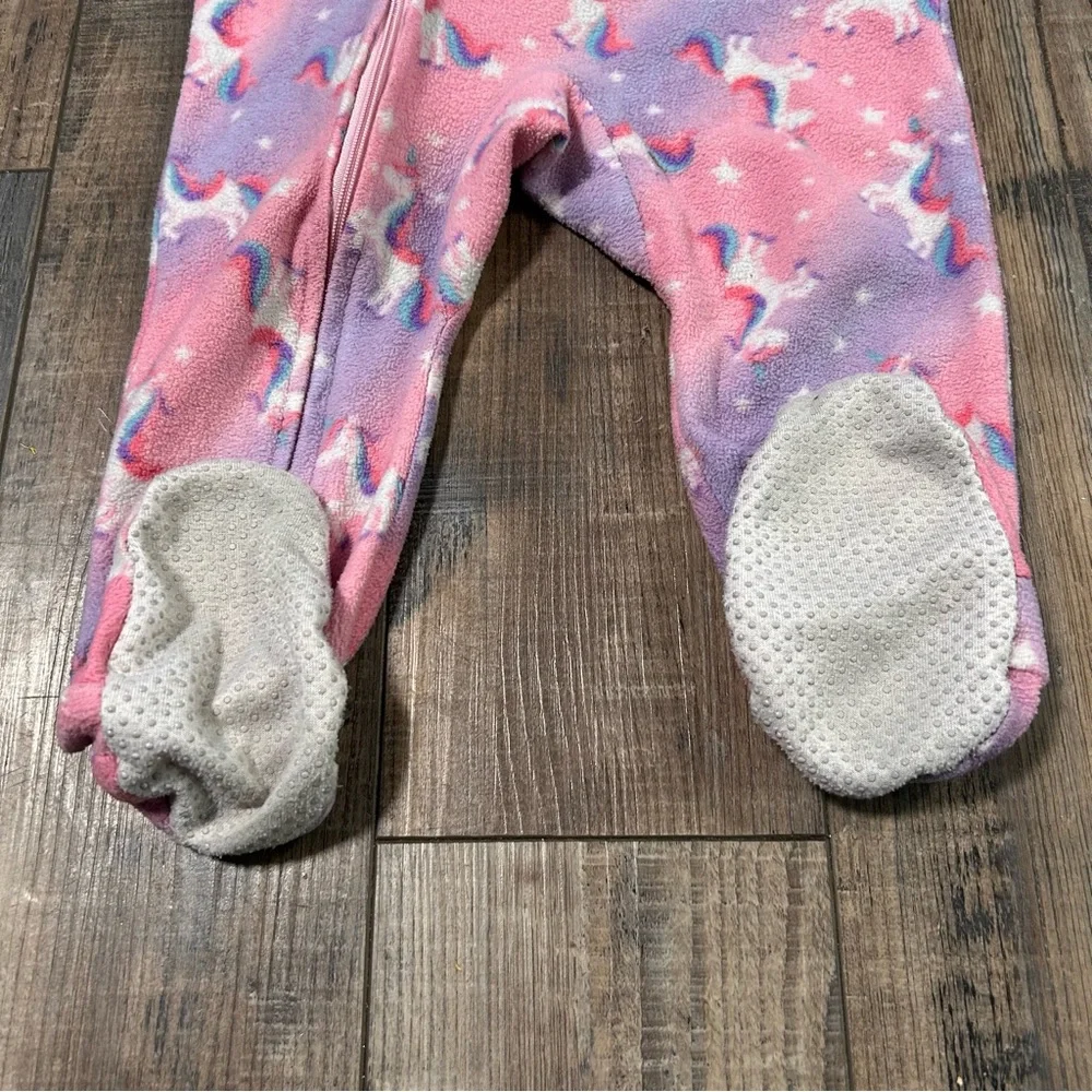Gerber Toddler Girl Loose Fit Fleece‎ Footed Pajamas Size 24 Months 2T Lot Of 4